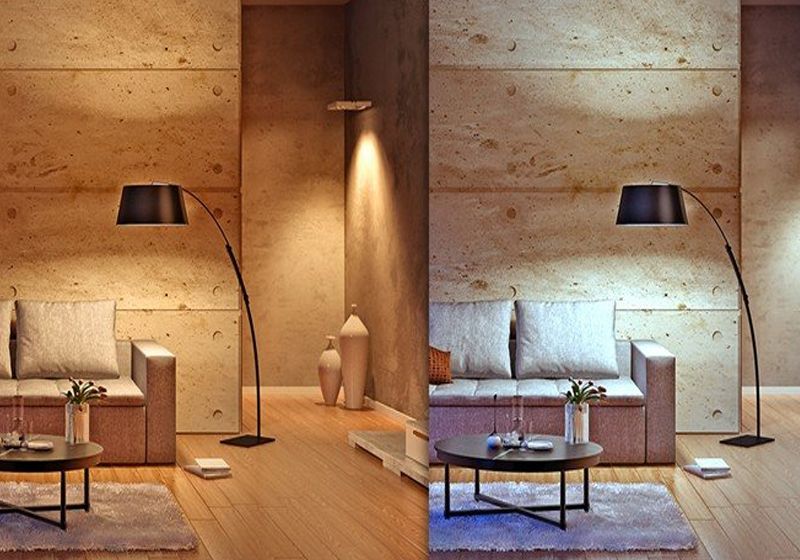 iluminação led vs halógena para sala